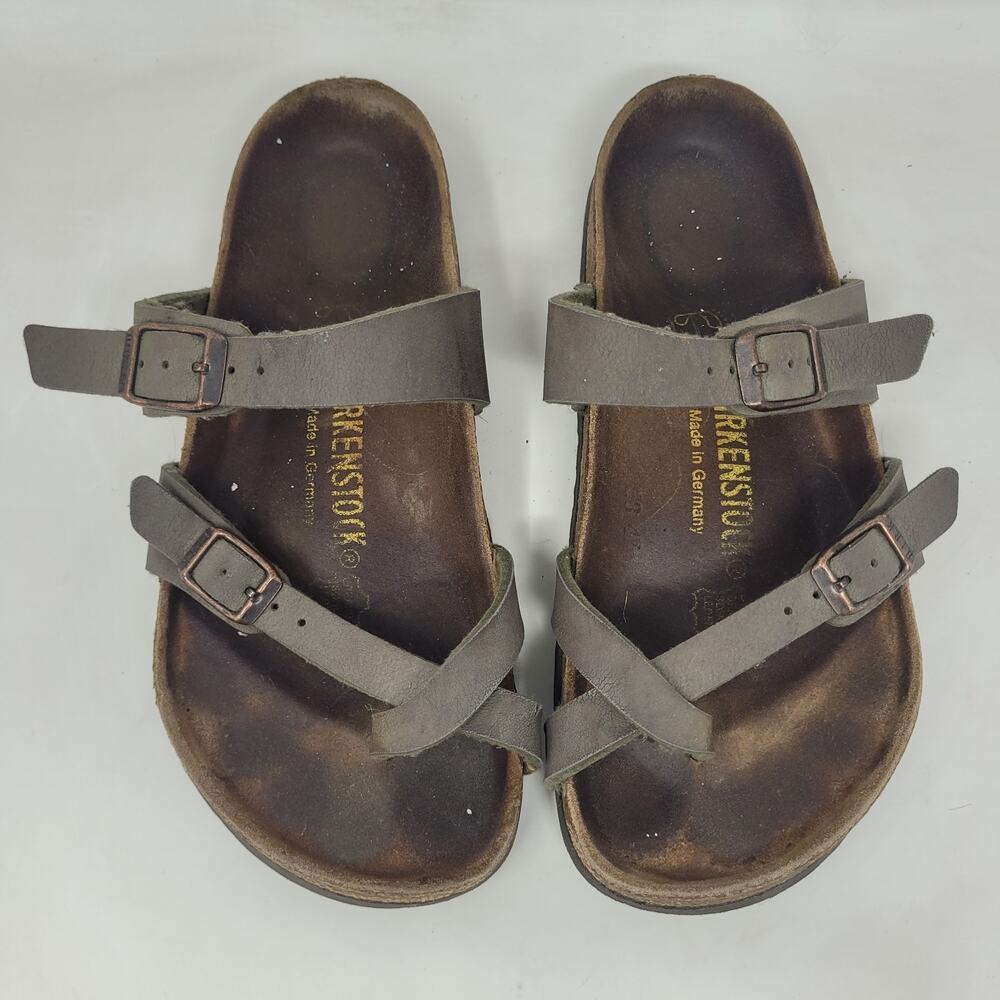 Birkenstock Sandals EU36 US5 Mayari Birko-Flor Mocha Brown Slides Slip On - Picture 4 of 11
